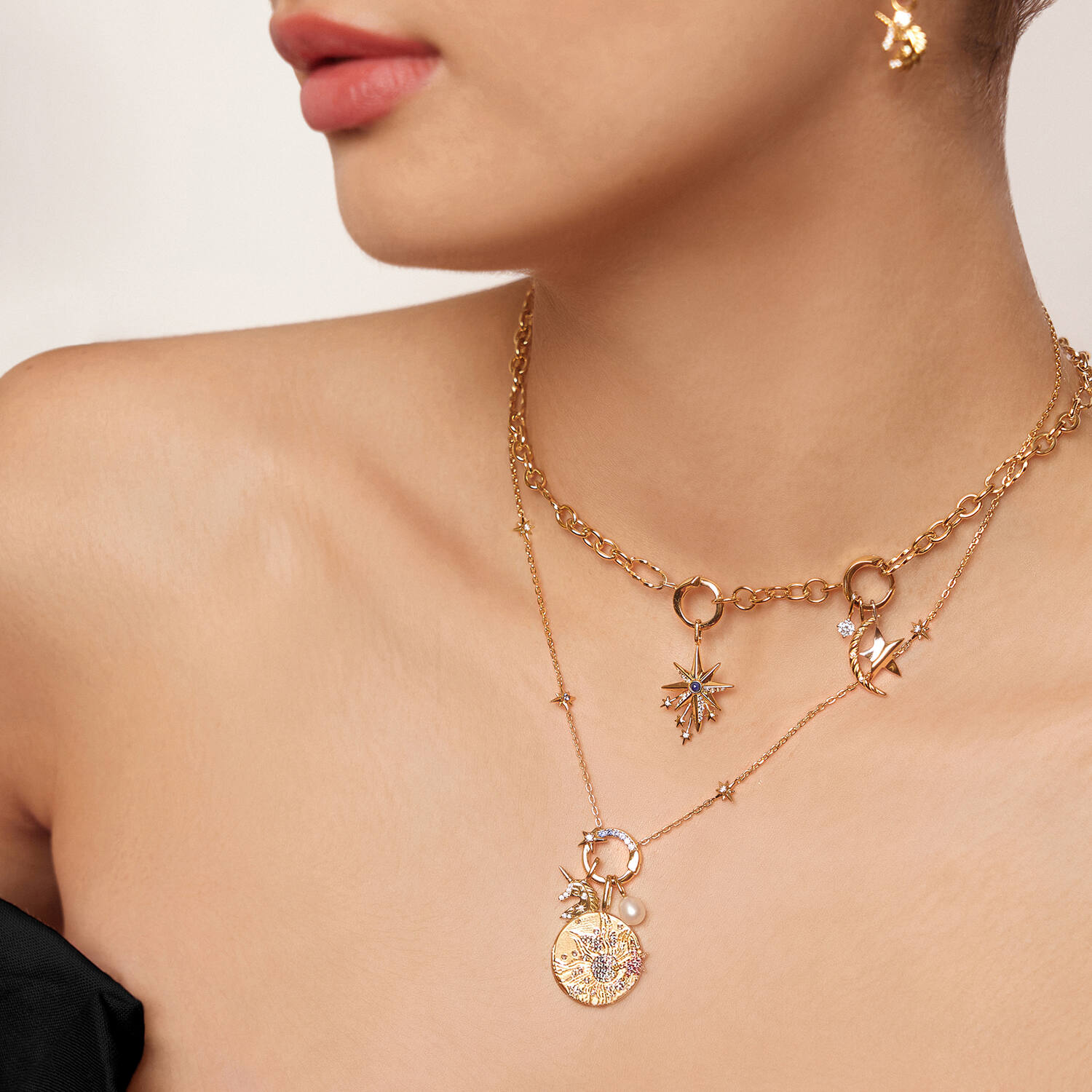  Pop Charms - Anhänger - Silber / 14kt GP - Zirkonia - 1cm